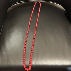 Elegant Red Beaded Necklace